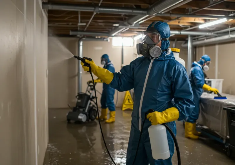 Basement Sanitization and Antimicrobial Treatment process in Belmont, NY